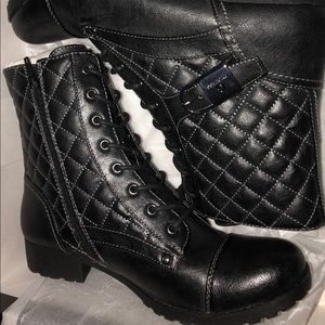 Guess BENJIE QUILTED COMBAT BOOTS